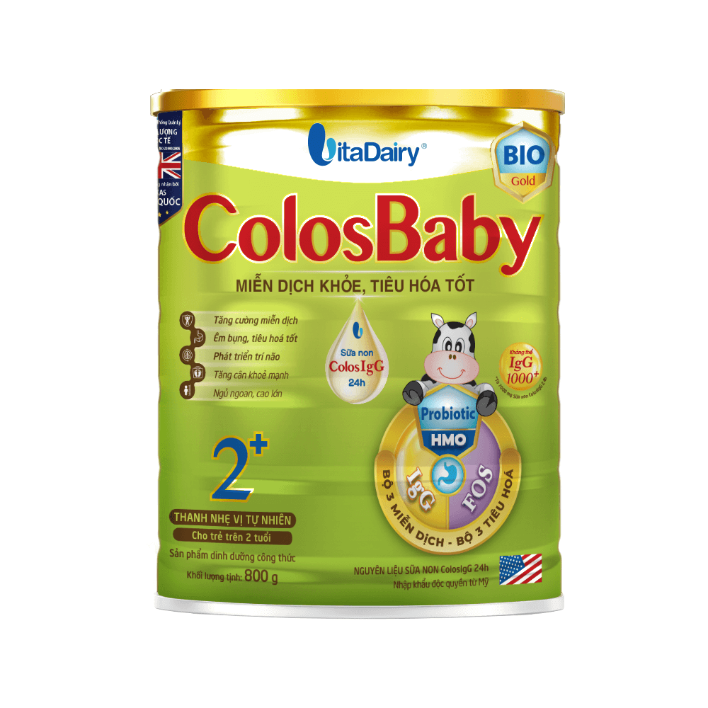 Sữa Bột Vitadairy Colosbaby Bio Gold 2+ 800g