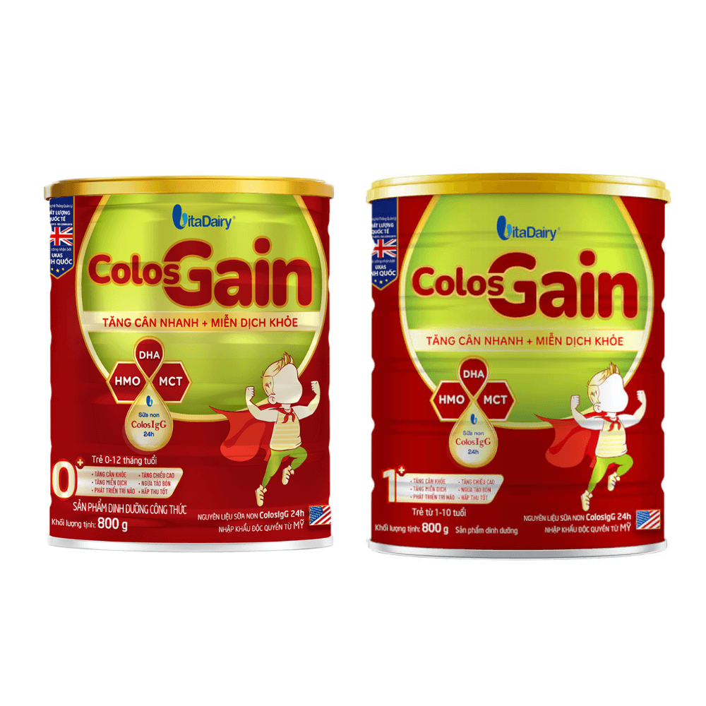 Sữa bột Vitadairy Colos Gain 800g