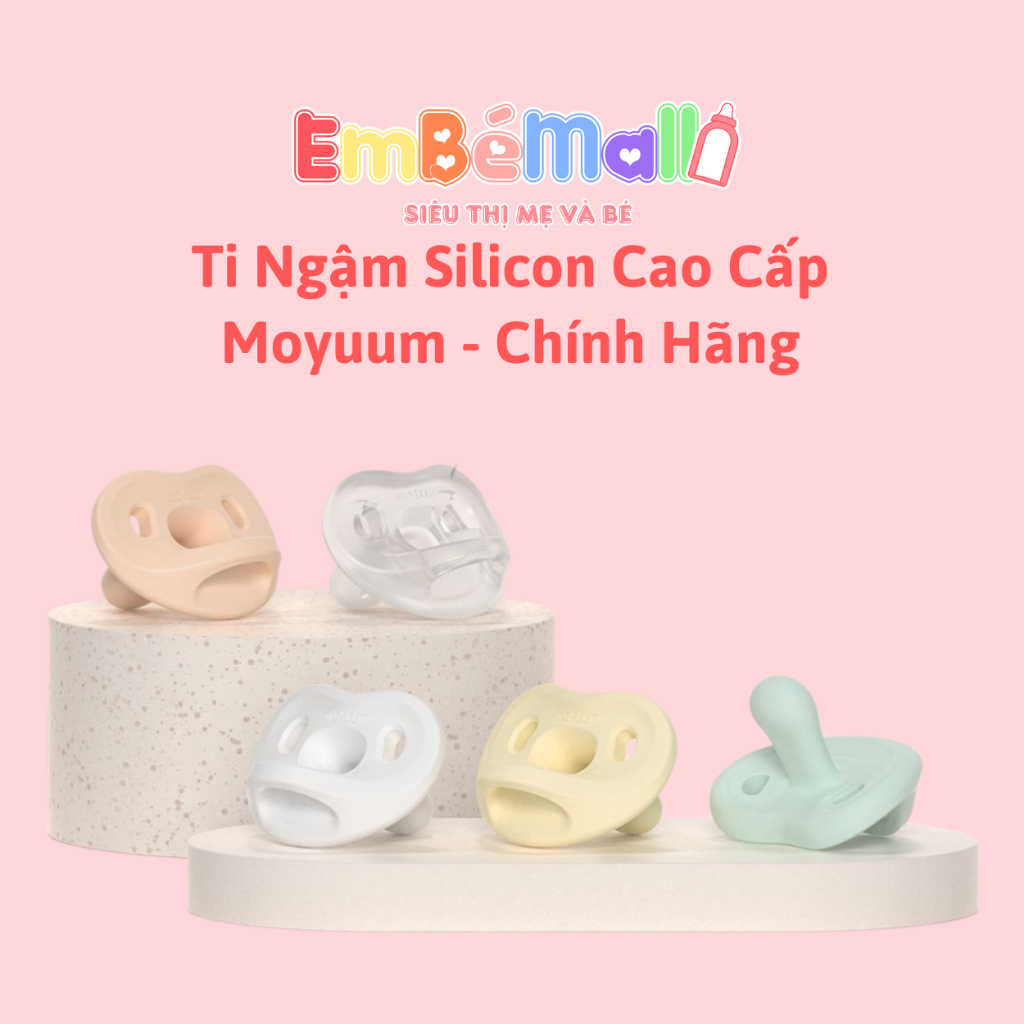 Ti Giả Moyuum Silicone, Siêu Mềm Mại Cho Bé (Kèm Hộp Đựng)