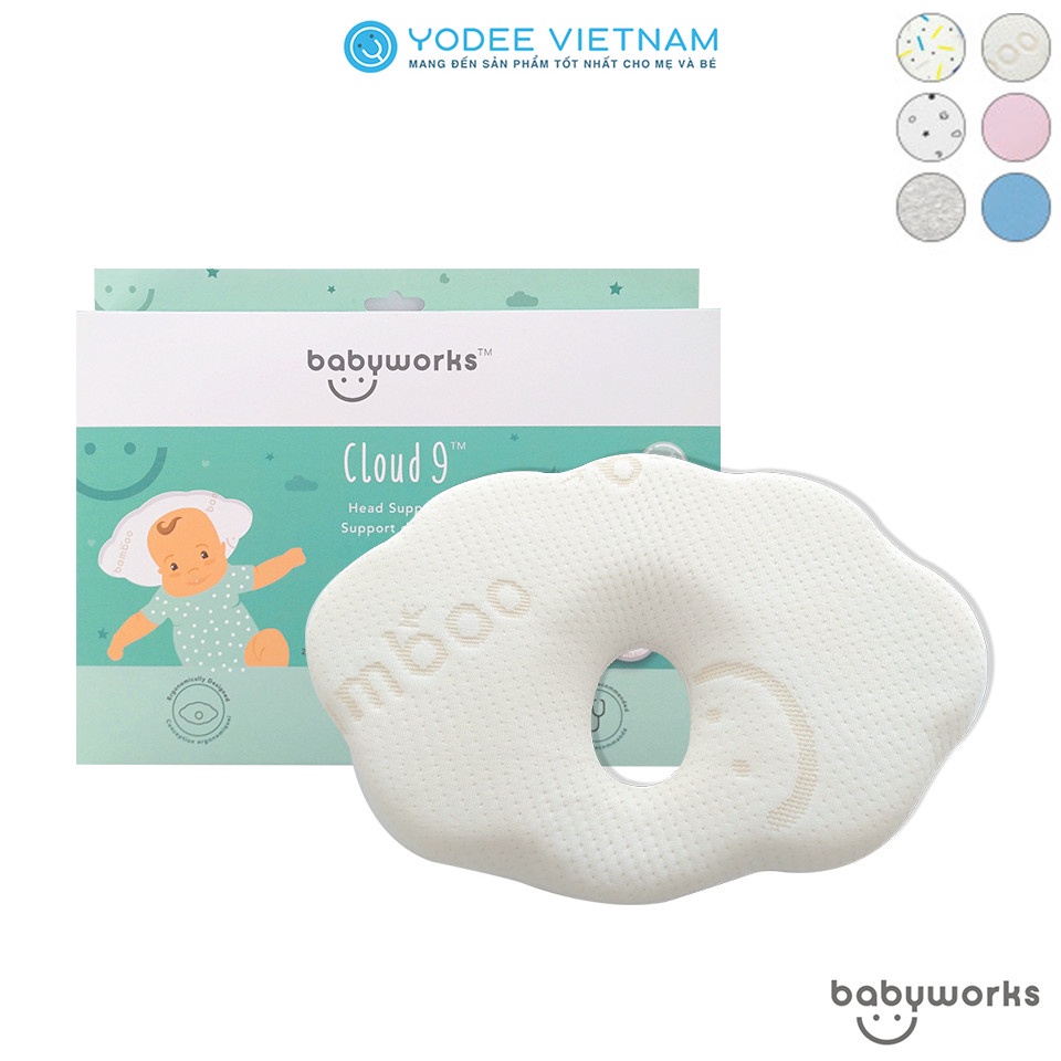 Gối chống bẹt đầu cho bé Babyworks - chất liệu cao su non mềm mại và đàn hồi - Hình ảnh 4