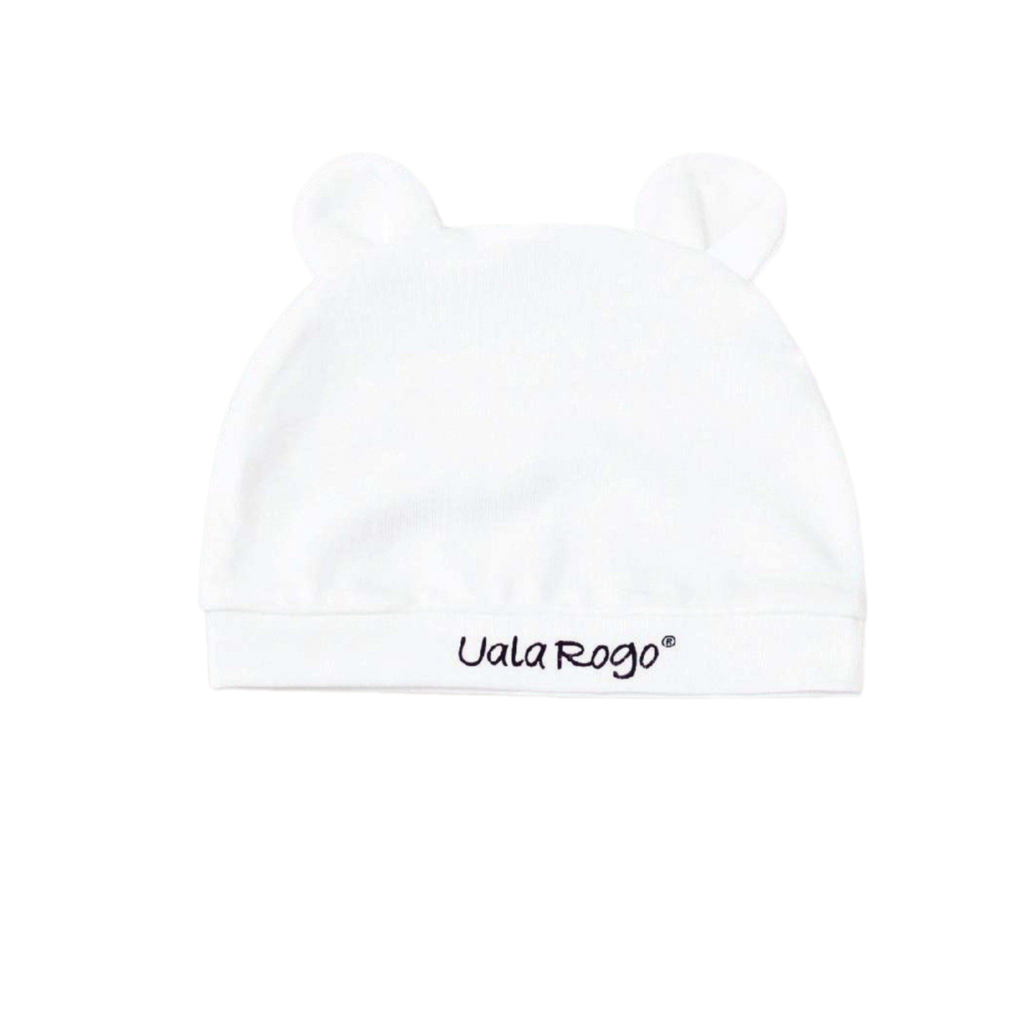 Mũ Sơ Sinh Tai Gấu Vải Sợi Tre Uala (Màu Trắng) - Hình ảnh 4