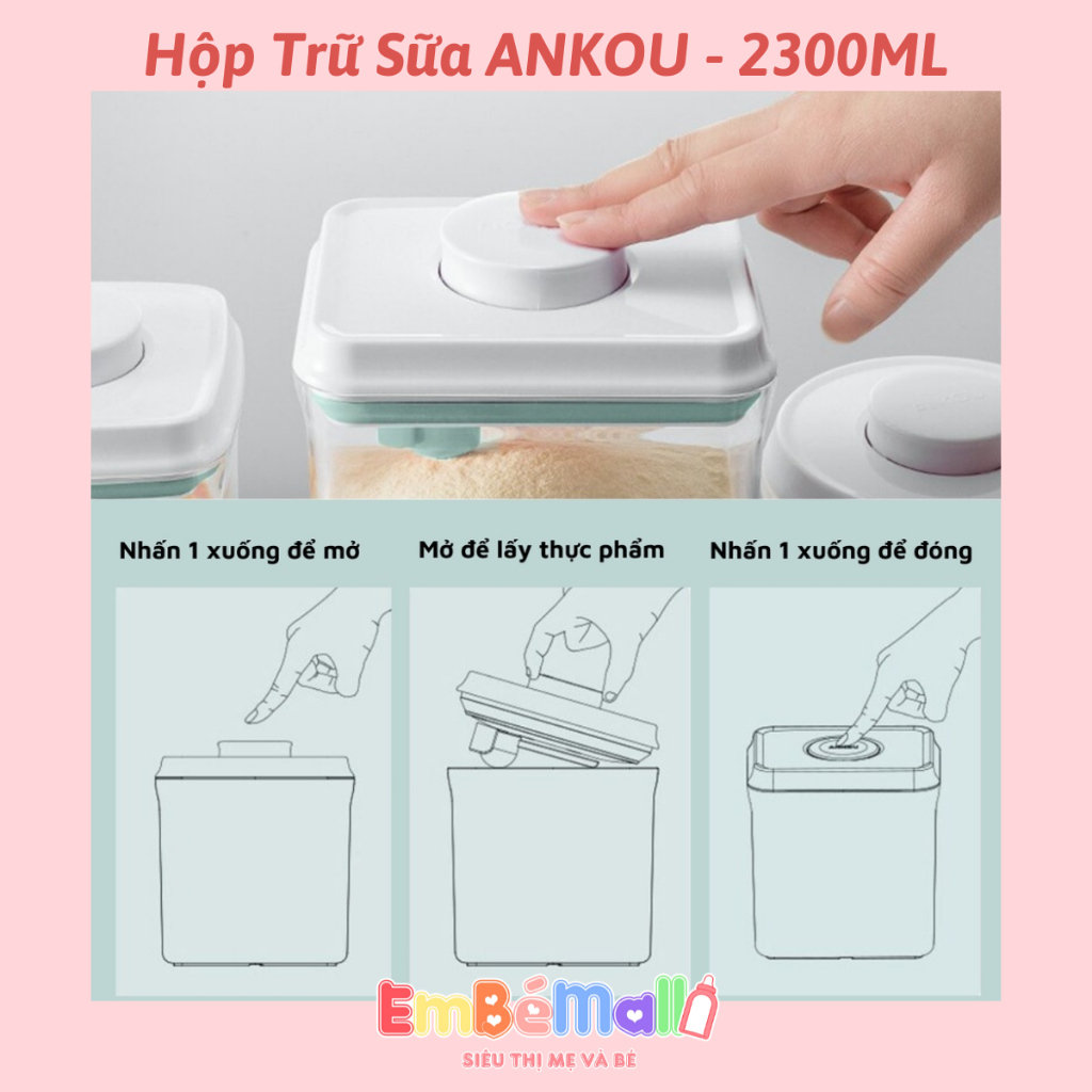 Hộp Trữ Sữa ANKOU - 2300ML - Hình ảnh 8