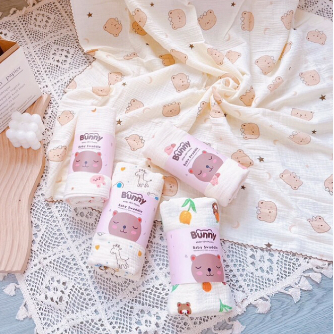 Khăn Tắm Muslin Bunny - Hình ảnh 2
