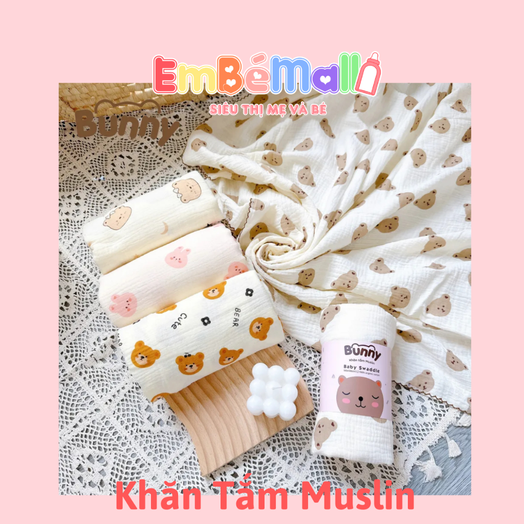 Khăn Tắm Muslin Bunny