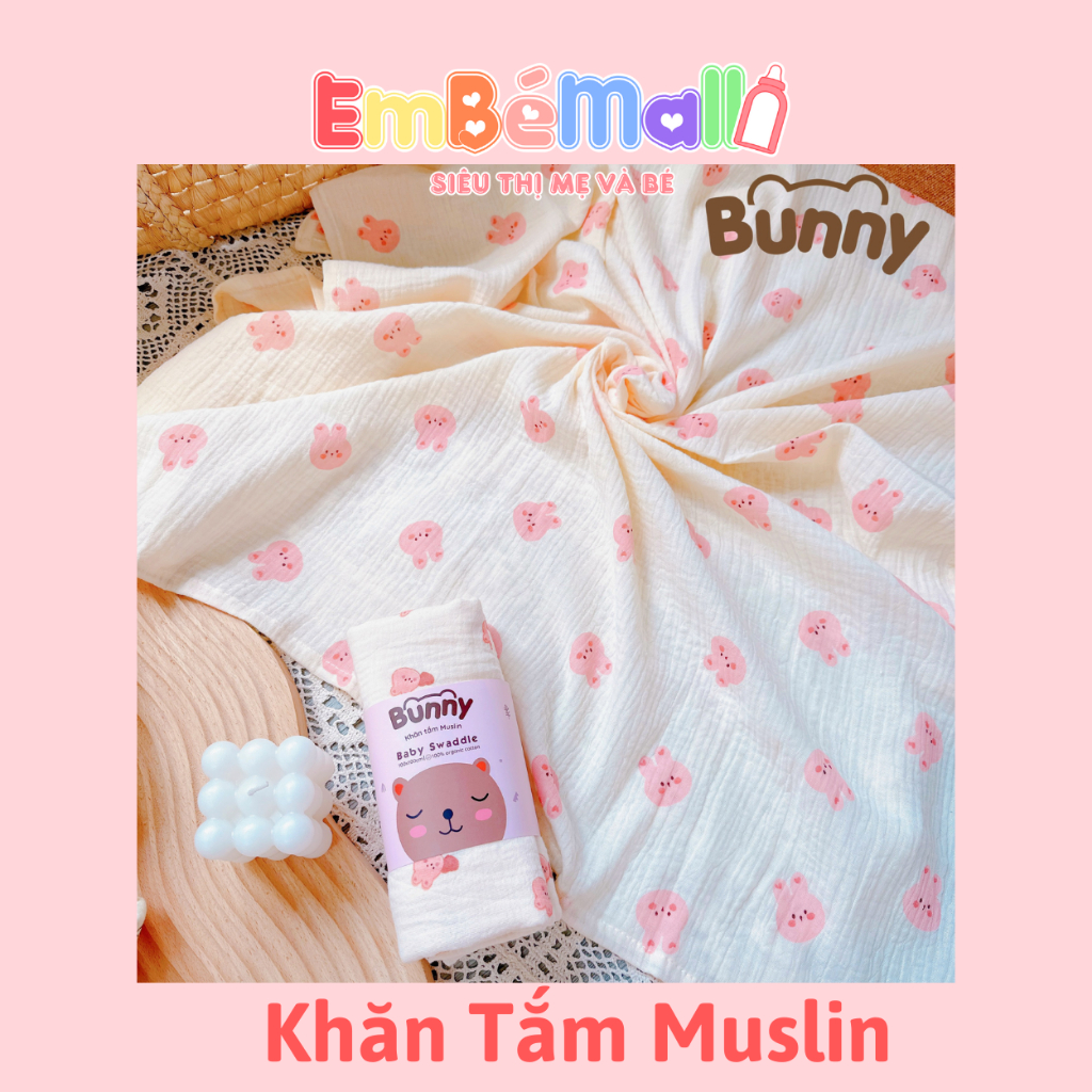 Khăn Tắm Muslin Bunny - Hình ảnh 4