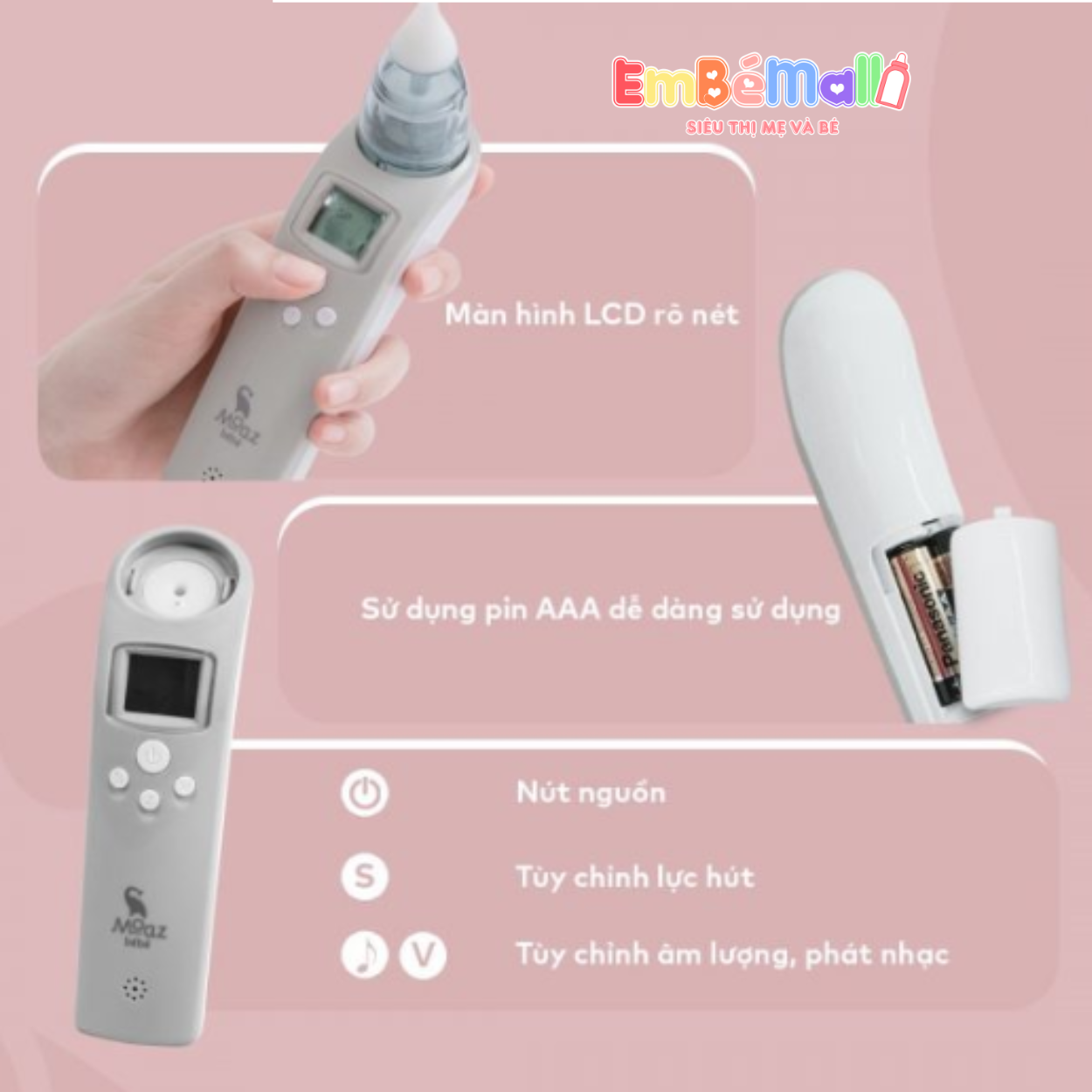 Máy Hút Mũi Điện Tử Moaz BéBé MB010 - Hình ảnh 5