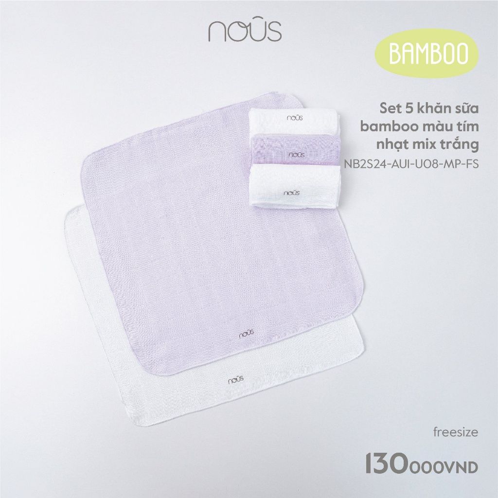 Nous Set 5 Chiếc Khăn Sữa Các Màu Cho Bé ( Size từ 0 tháng- 6 tháng) - Hình ảnh 7