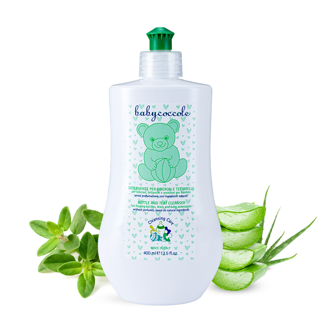 Nước rửa bình chiết xuất cỏ xạ hương và lô hội Babycoccole 0M+ 400ml - Hình ảnh 2