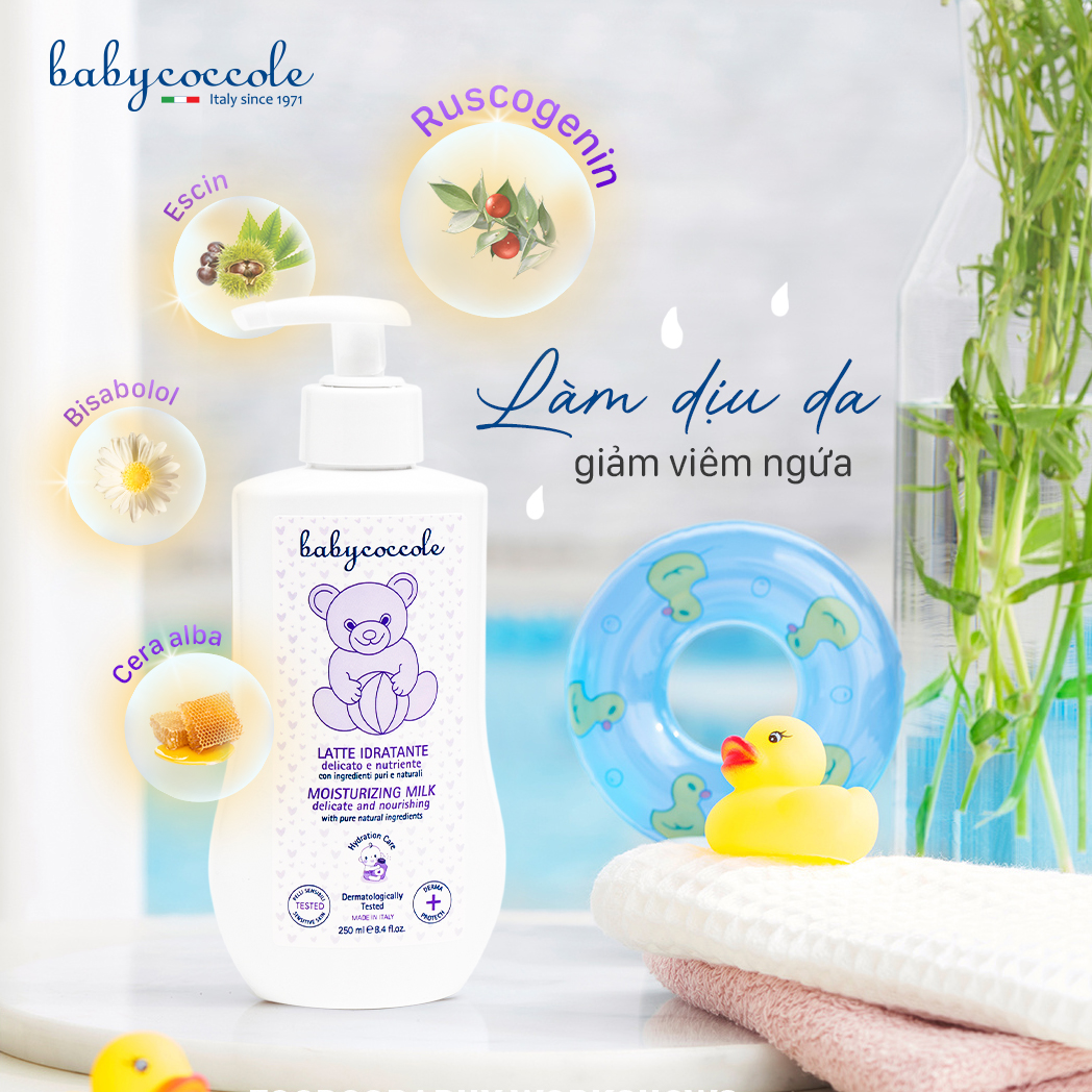 Sữa dưỡng ẩm cho bé Babycoccole 0M+ dưỡng da trẻ em & em bé từ sơ sinh chiết xuất hạnh nhân 30ml/75ml/250ml - Hình ảnh 3