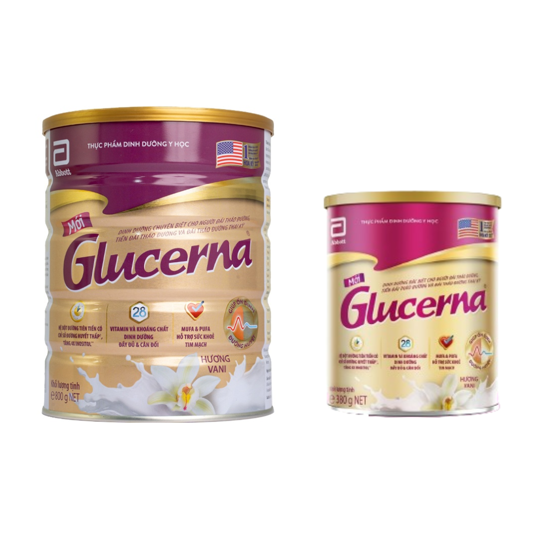 Sữa Dinh Dưỡng Glucerna Hương Vani Dành Cho Người Đái Tháo Đường Và Tiền Đái Tháo Đường 380g/800g