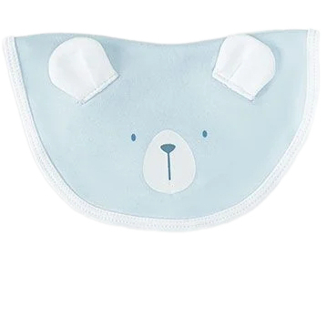 Set phụ kiện 4 món mũ, yếm và bao tay, bao chân Nous cho bé trai màu xanh phối trắng chất liệu mềm mại - Hình ảnh 4