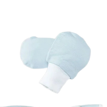 Set phụ kiện 4 món mũ, yếm và bao tay, bao chân Nous cho bé trai màu xanh phối trắng chất liệu mềm mại - Hình ảnh 3