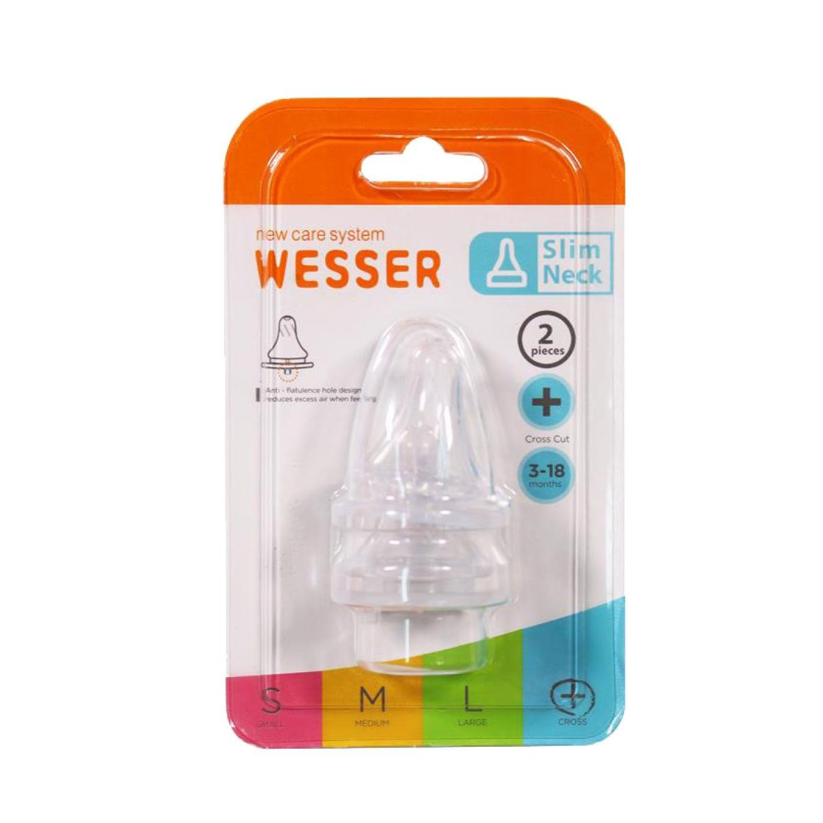 Núm Thay Thế Wesser Cho Bình Cổ Hẹp (vỉ 2 núm) Size S / M / L / + - Hình ảnh 2