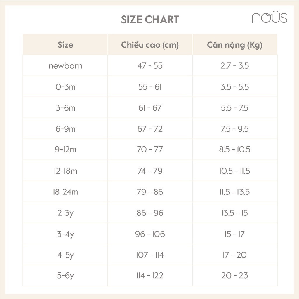 Mũ chỏm, tròn Nous cho bé trai, bé gái (<6kg) - Hình ảnh 3