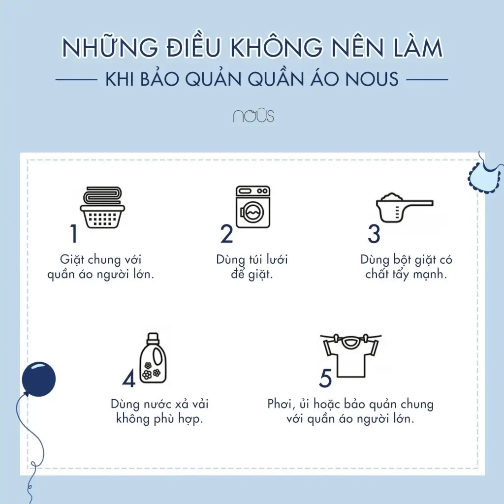 Bộ quần áo cài thẳng dài tay Nous in họa tiết cạp tay lật dành cho bé sơ sinh (NB <5kg) - Hình ảnh 4